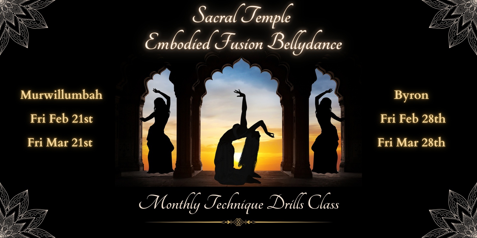 Banner image for Sacral Temple: Embodied Fusion Bellydance Technique Drills Classes