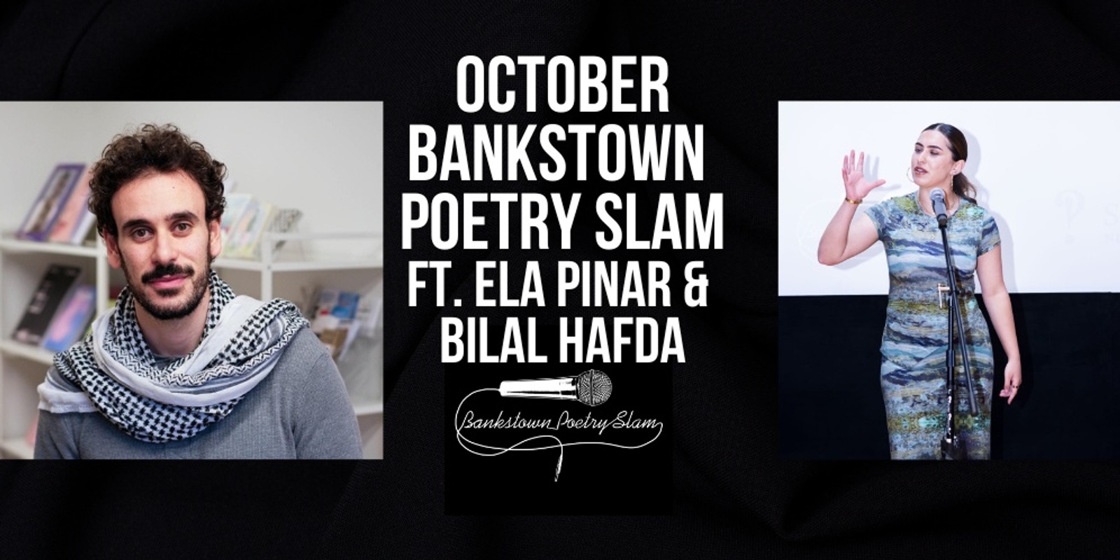 Banner image for November Bankstown Poetry Slam ft. Ela Pınar & Bilal Hafda