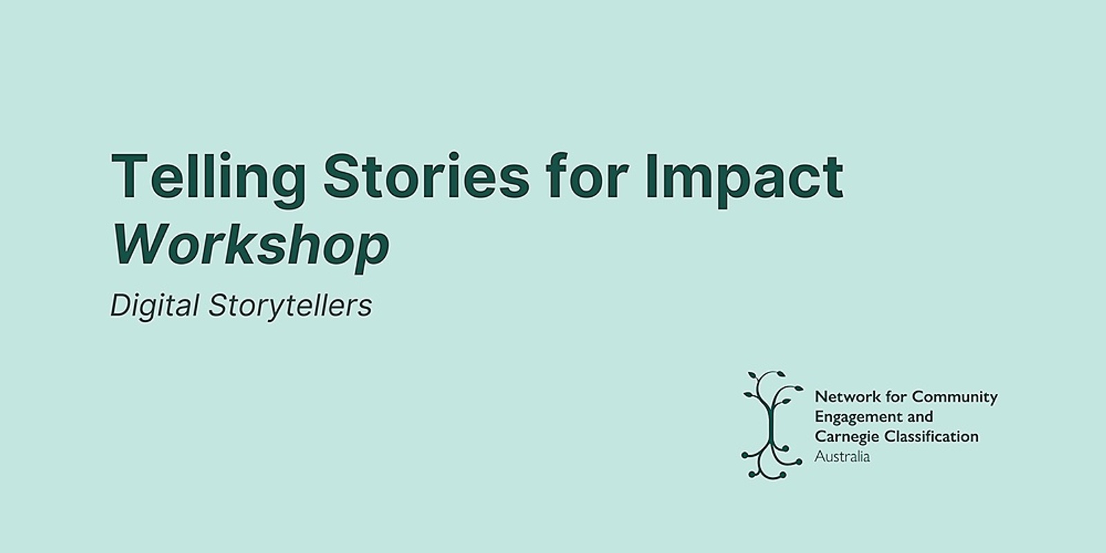 Telling Stories for Impact Workshop