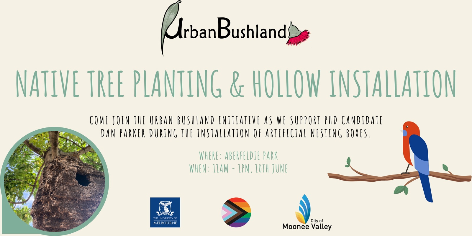 Banner image for Tree Planting & Wildlife Hollow Installation