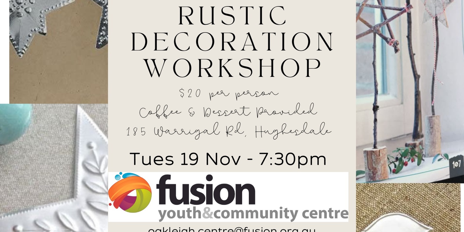 Banner image for Rustic Christmas Decoration Workshop