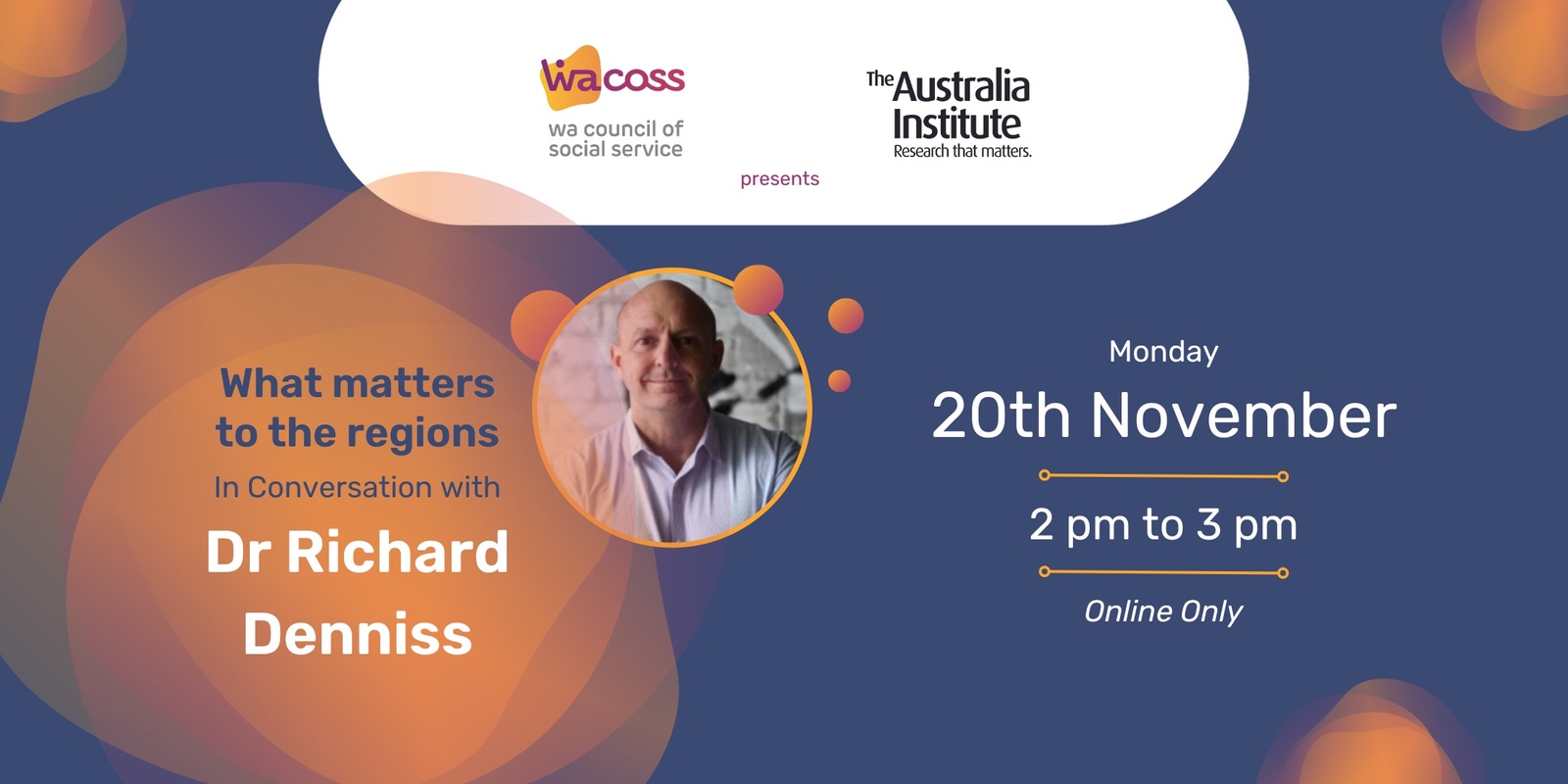 Banner image for What Matters to the Regions: In Conversation with Dr Richard Denniss 