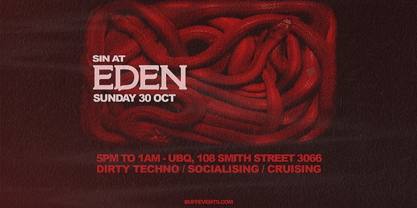 EDEN - the Rave Continues: Sunday 30 October 2022