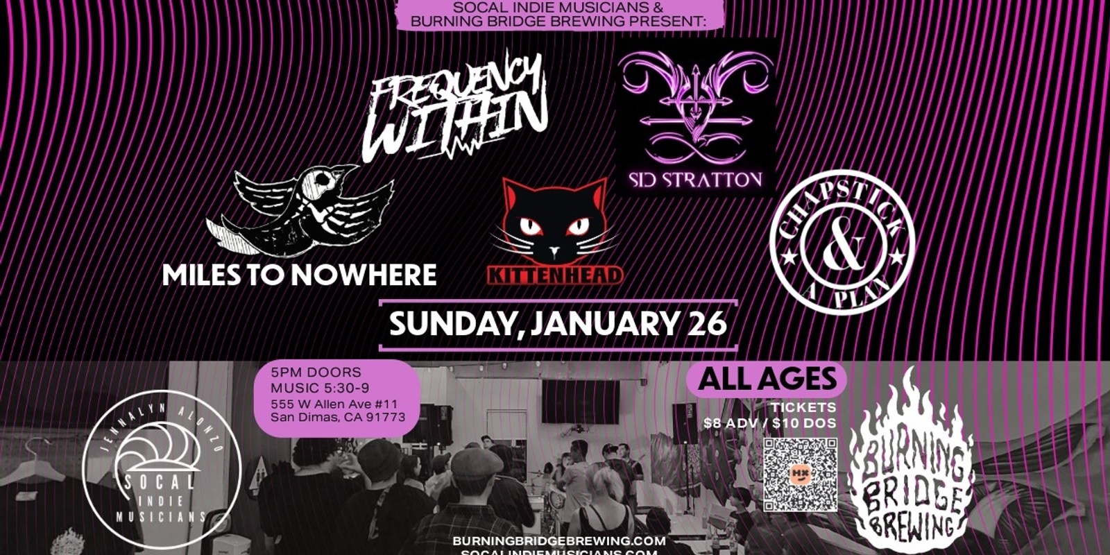 Banner image for Frequency Within, Sid Stratton, Miles To Nowhere, Kittenhead, Chapstick & A Plan