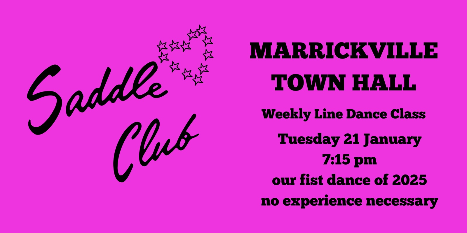 Banner image for Saddle Club - Tuesday 21 January - Weekly Line Dance Class 