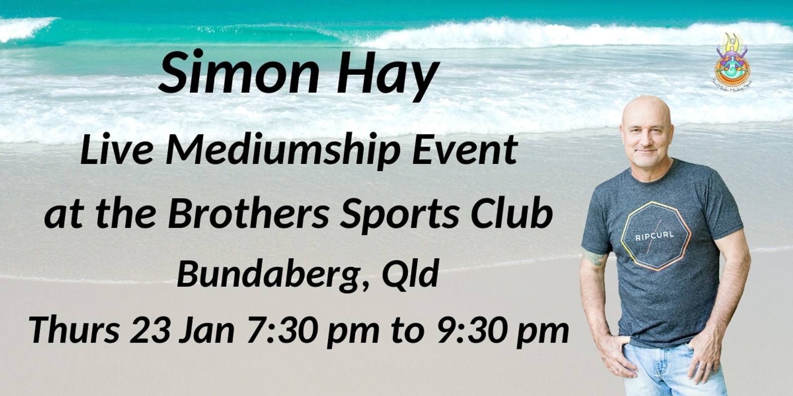 Banner image for Aussie medium, Simon Hay at the Brothers Sports Club in Bundaberg