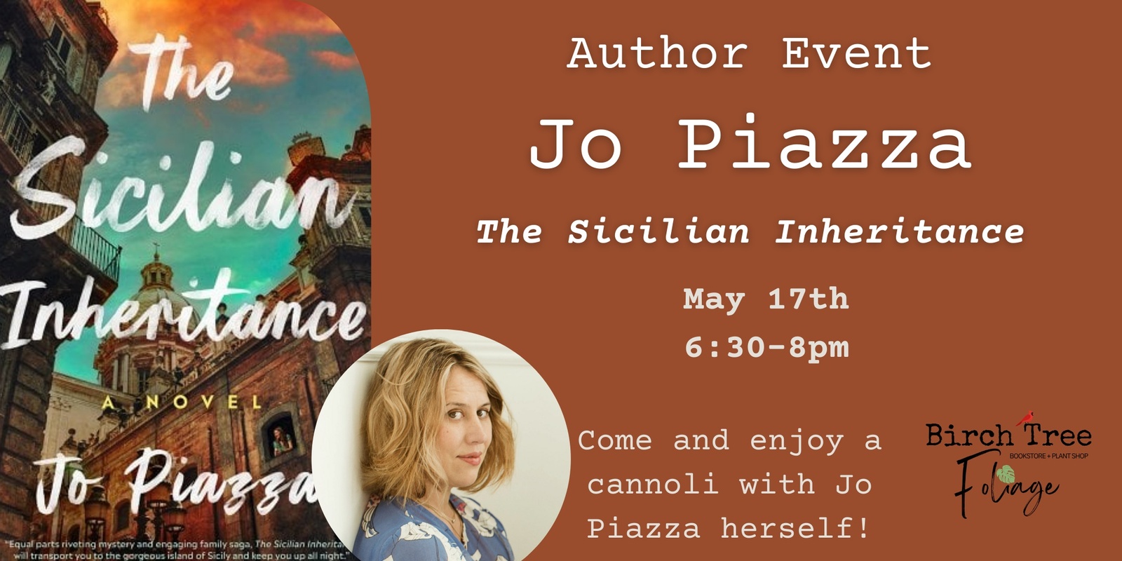Banner image for Author Event: The Sicilian Inheritance with Jo Piazza