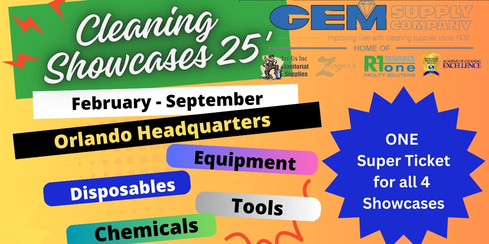 Banner image for Cleaning Showcases 2025 * GEM Supply * Orlando