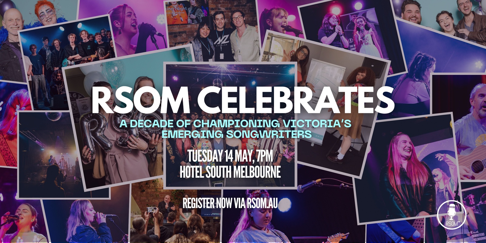 Banner image for RSOM's 10th Birthday // A Decade of Championing Victoria's Emerging Songwriters