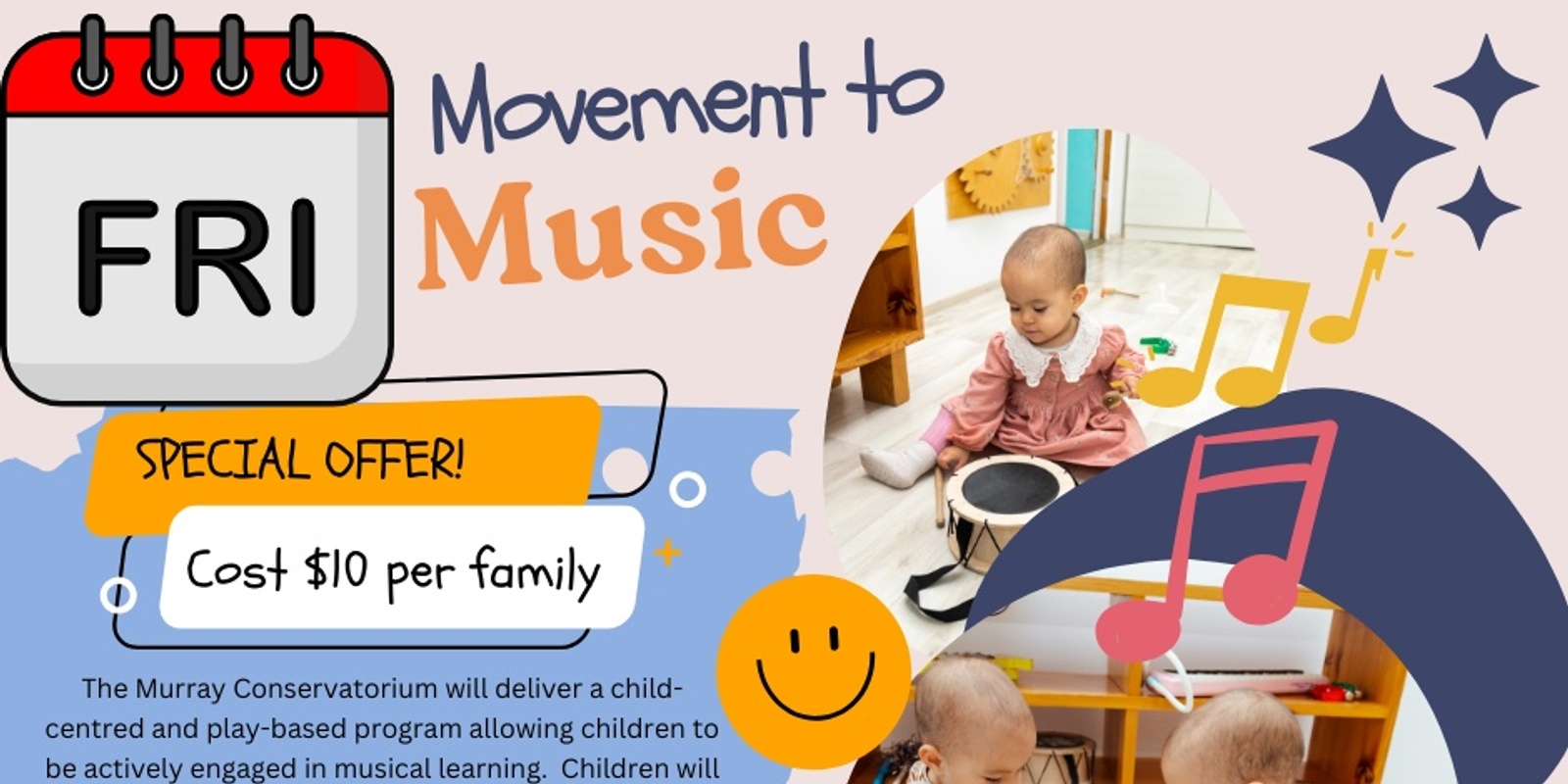Banner image for MOVEMENT TO MUSIC WORKSHOP - school holidays