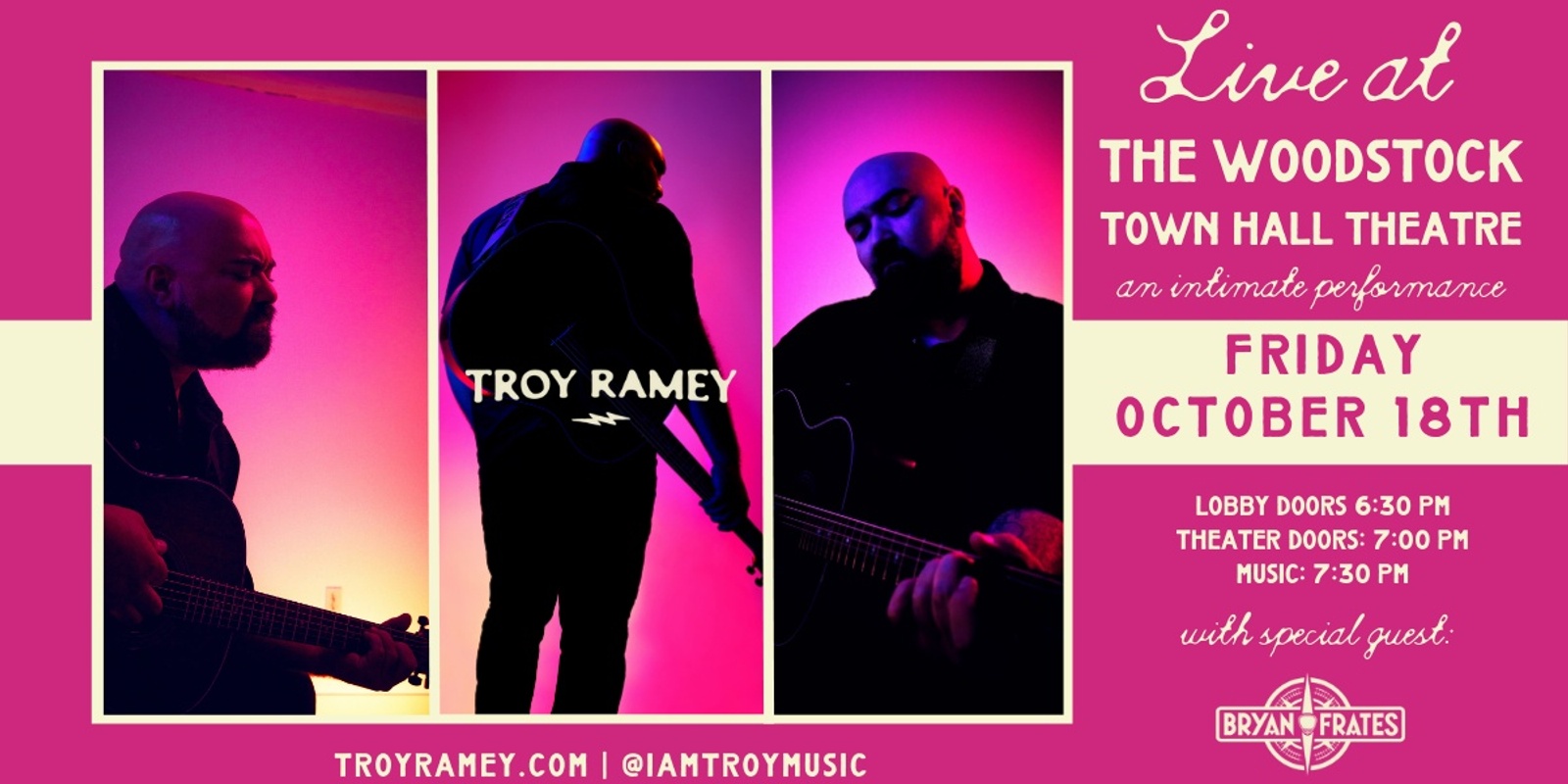 Banner image for Troy Ramey - Live @ The Woodstock Town Hall Theatre - Songs & Stories