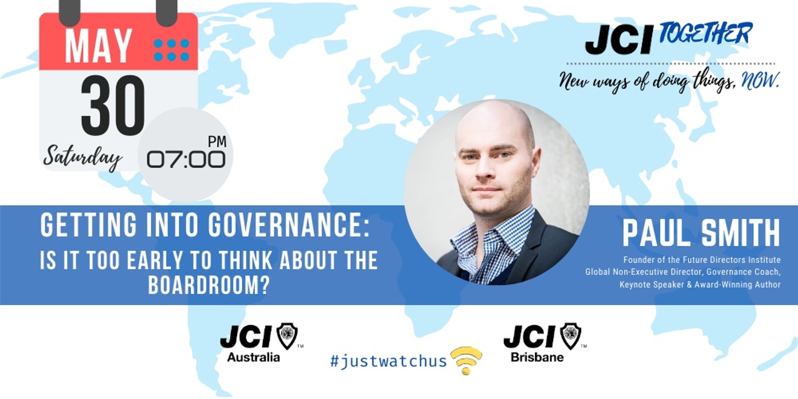 Banner image for JCI TOGETHER series: Paul Smith  - Getting into Governance: Is it too early to think about the boardroom?