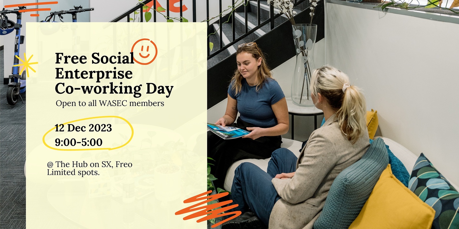 Banner image for December Social Enterprise Co-working Day at the Hub on SX