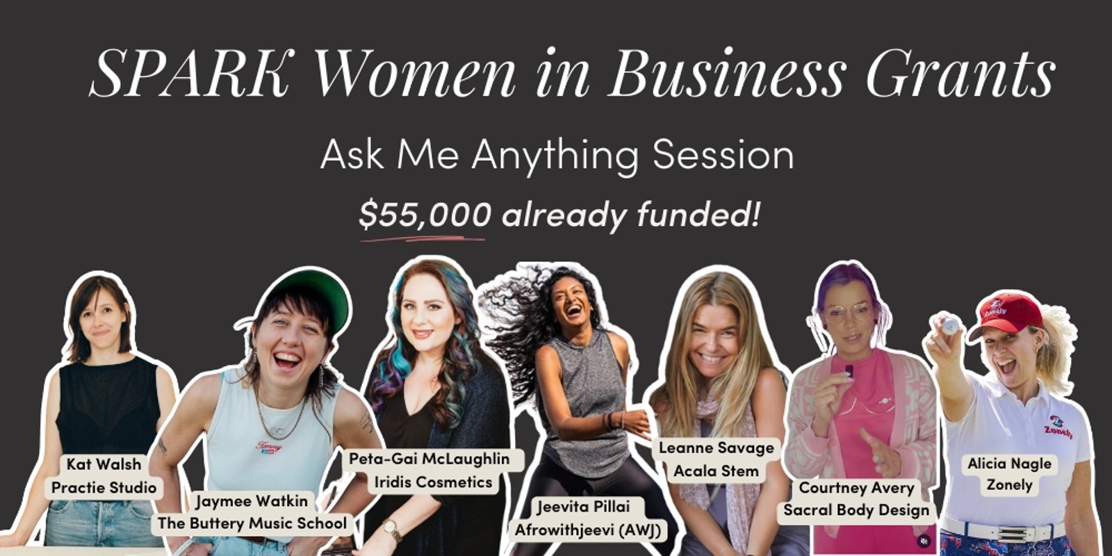 Banner image for SPARK Women in Business Grants - Ask Me Anything Event - Round SIX