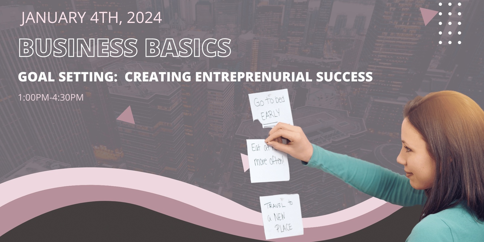 Banner image for Business Basics - Goal Setting:  Creating Entrepreneurial Success
