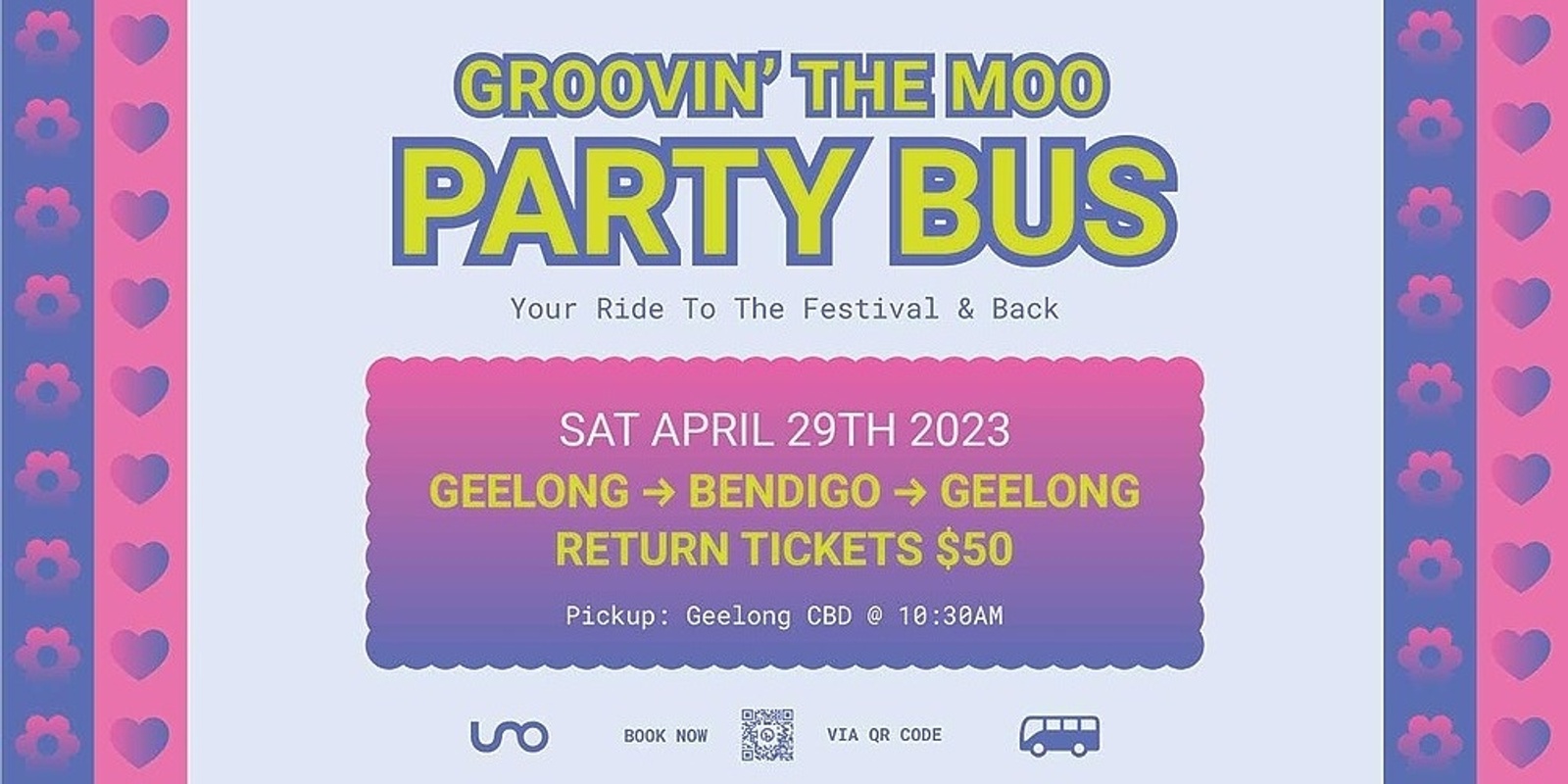 Banner image for Groovin' The Moo Bus - Geelong → Bendigo → Geelong