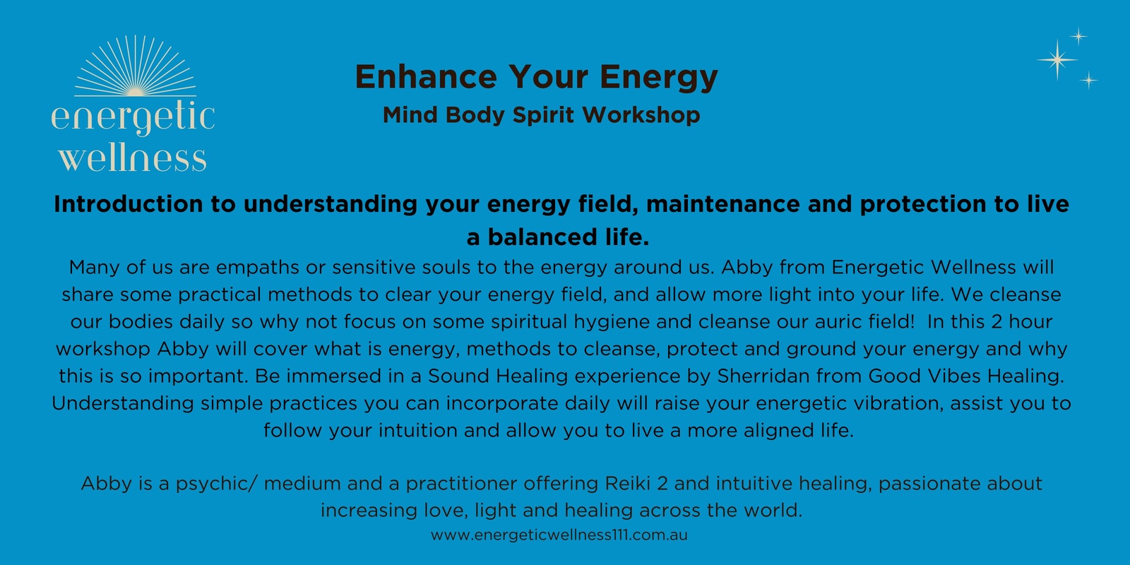 Banner image for Enhance Your Energy - Mind Body Spirit Workshop