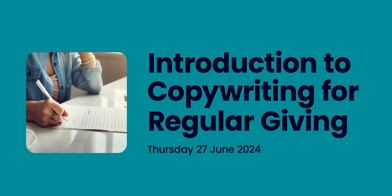 Banner image for Introduction to Copywriting for Regular Giving
