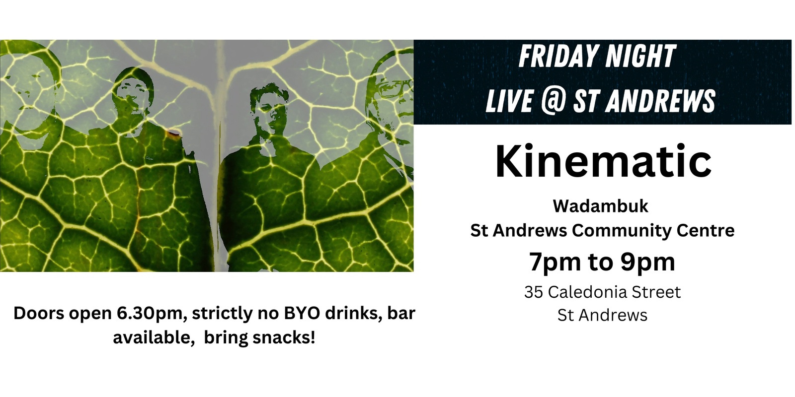 Banner image for Kinematic Friday Night Live@St Andrews