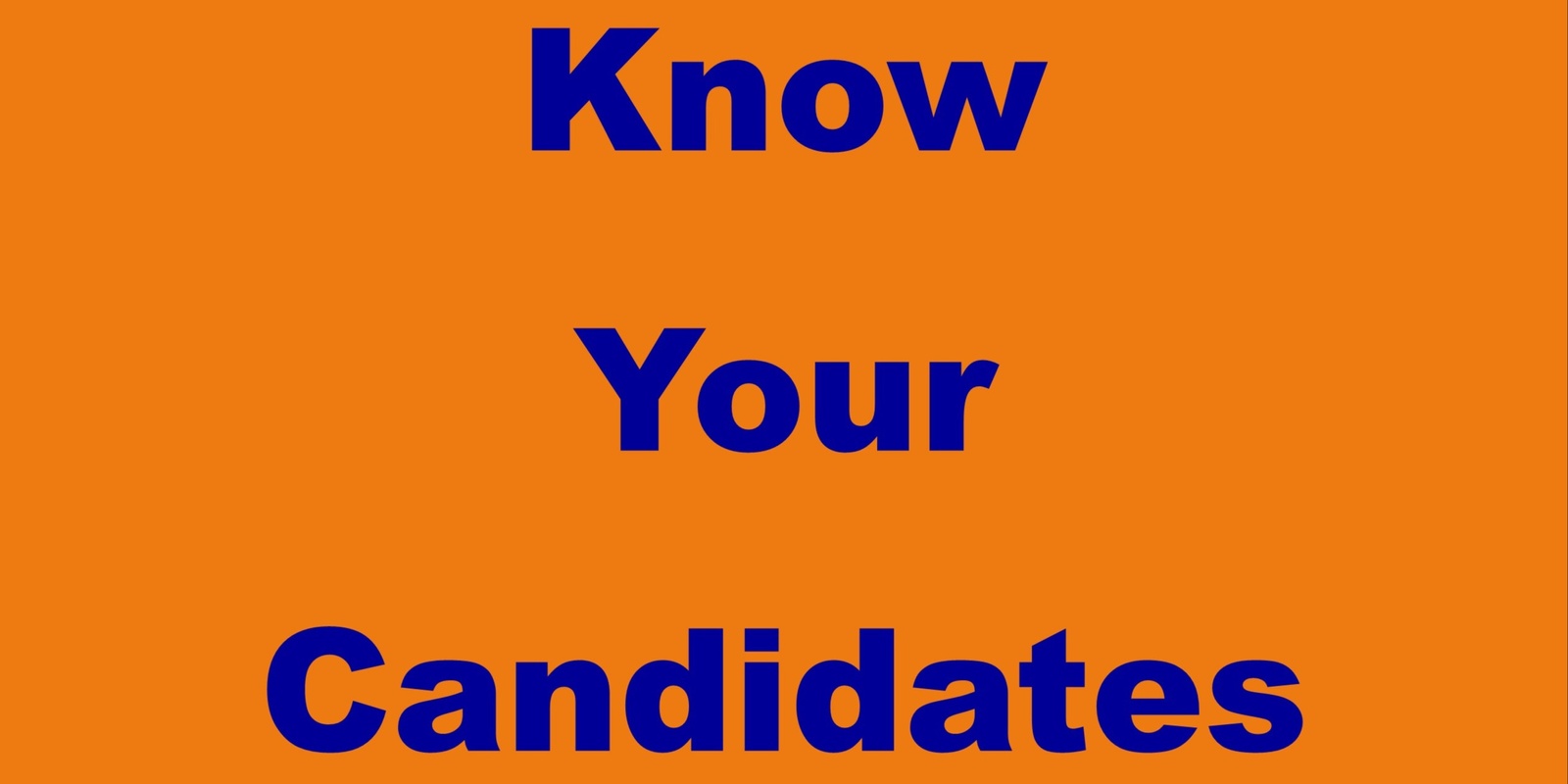 Banner image for Know your candidate forum Brindabella