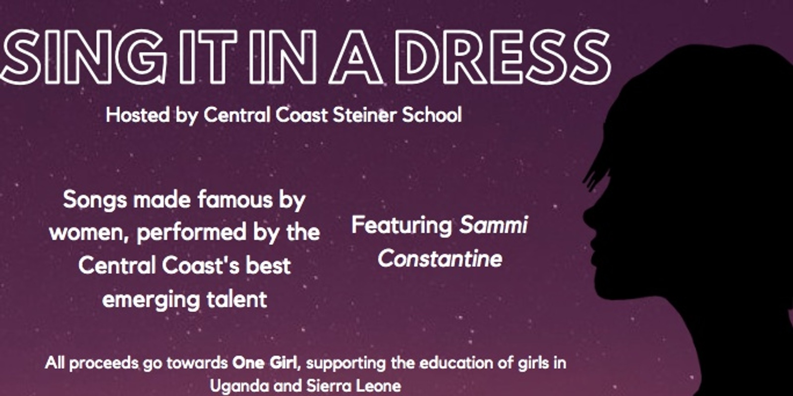 Banner image for 'Sing It In A Dress' Charity Concert