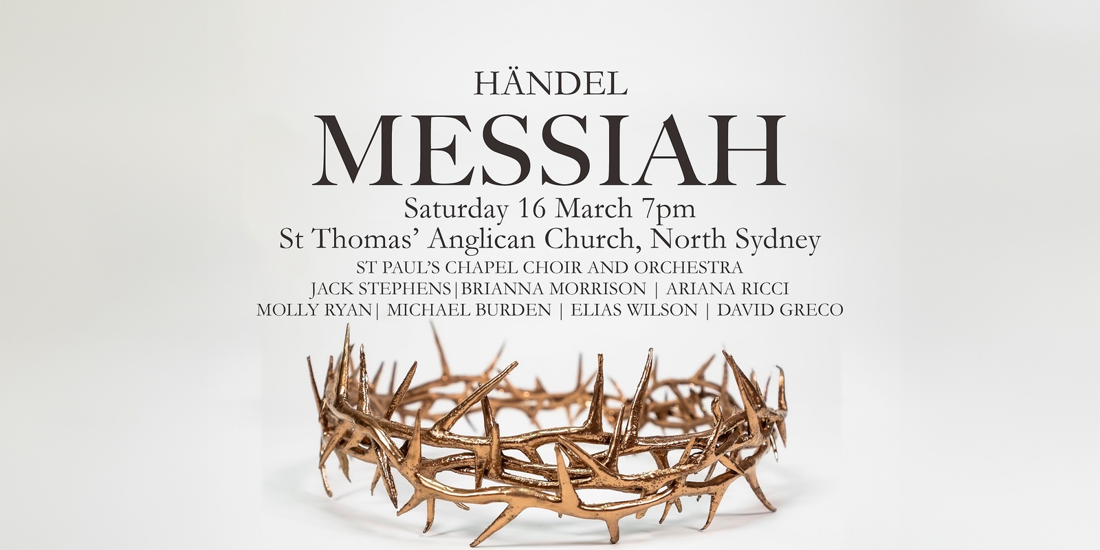 Banner image for Händel's Messiah - St Thomas' Anglican Church, North Sydney