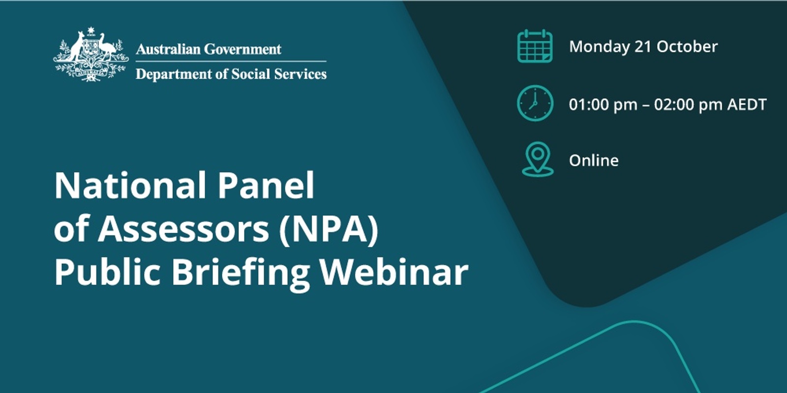 Banner image for National Panel of Assessors (NPA) - Public Briefing Webinar