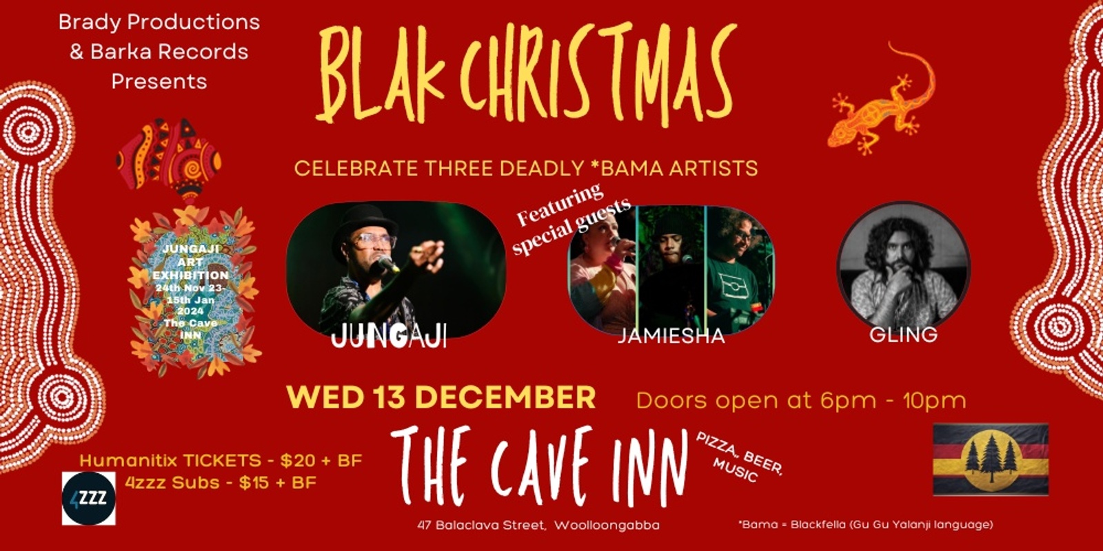 Banner image for BLAK CHRISTMAS - JUNGAJI, JAMIESHA & GLING