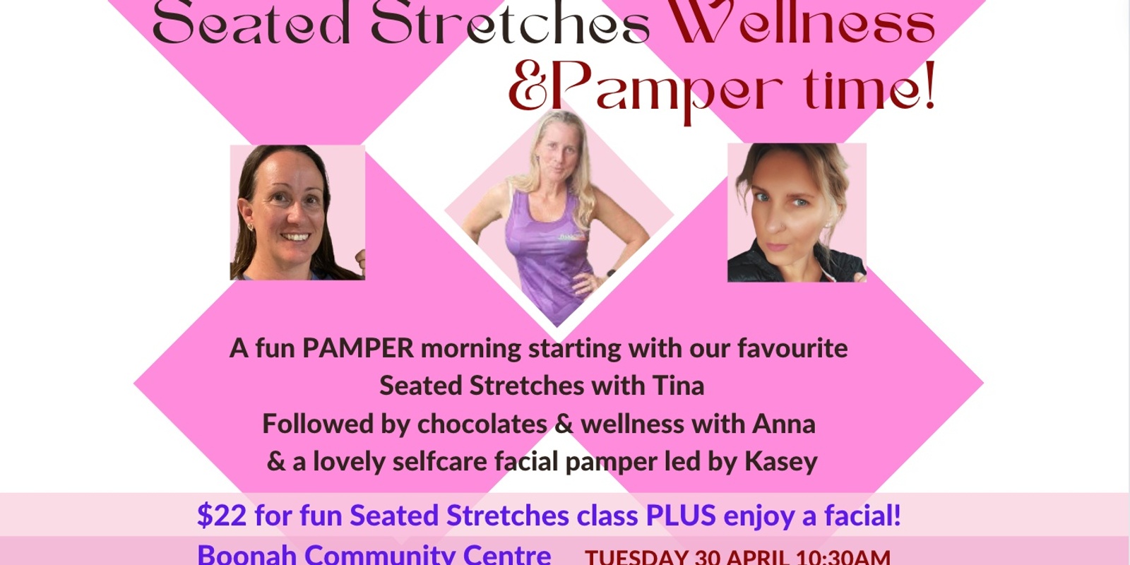 Banner image for Seated Stretches & Pamper morning