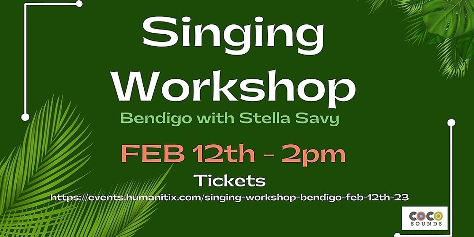 Banner image for Singing Workshop Bendigo, FEB 12th, 23.