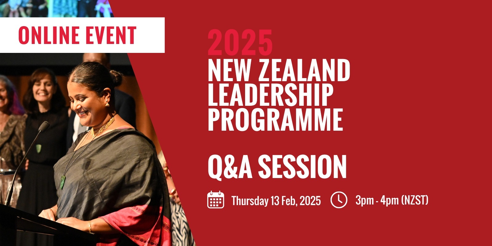 Banner image for New Zealand Leadership Programme Q&A Session - 13 Feb 2025