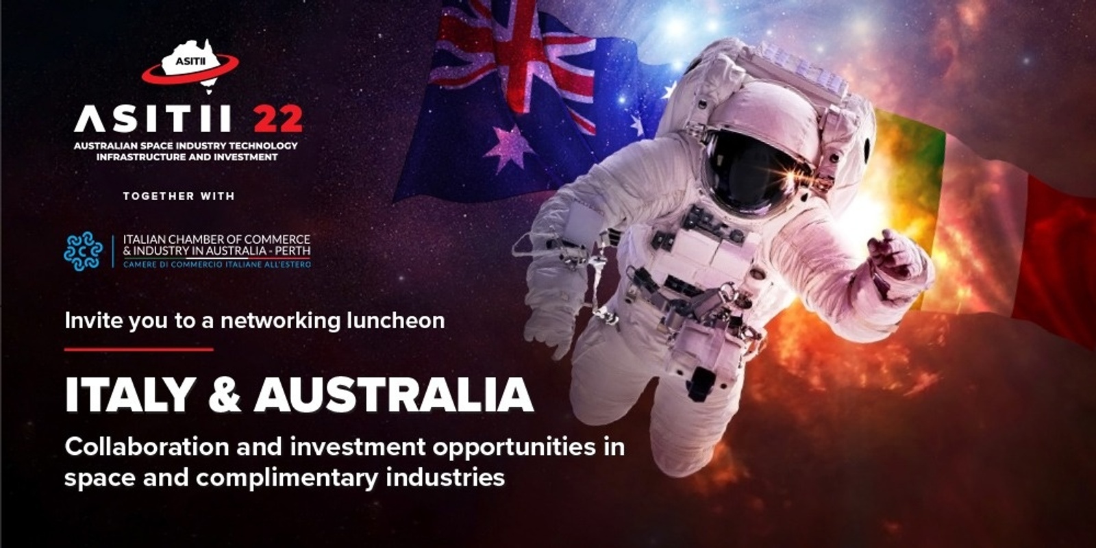 Italy & Australia Networking Lunch - Collaboration and investment opportunities in Space and complimentary industries  