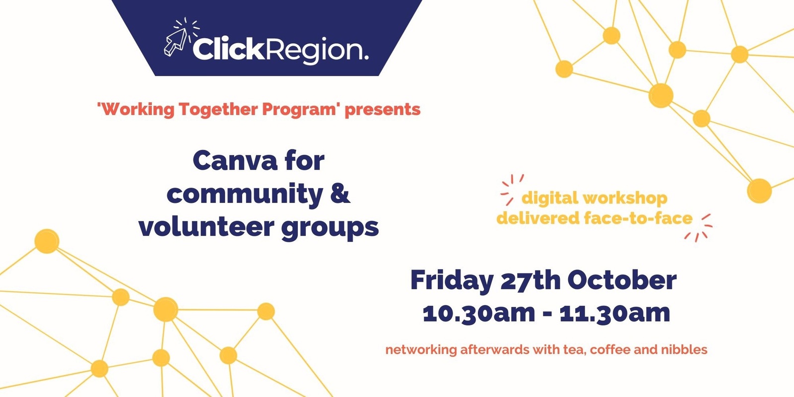 Banner image for Canva for Community & Volunteer Groups (MYRTLEFORD) - Working Together Program