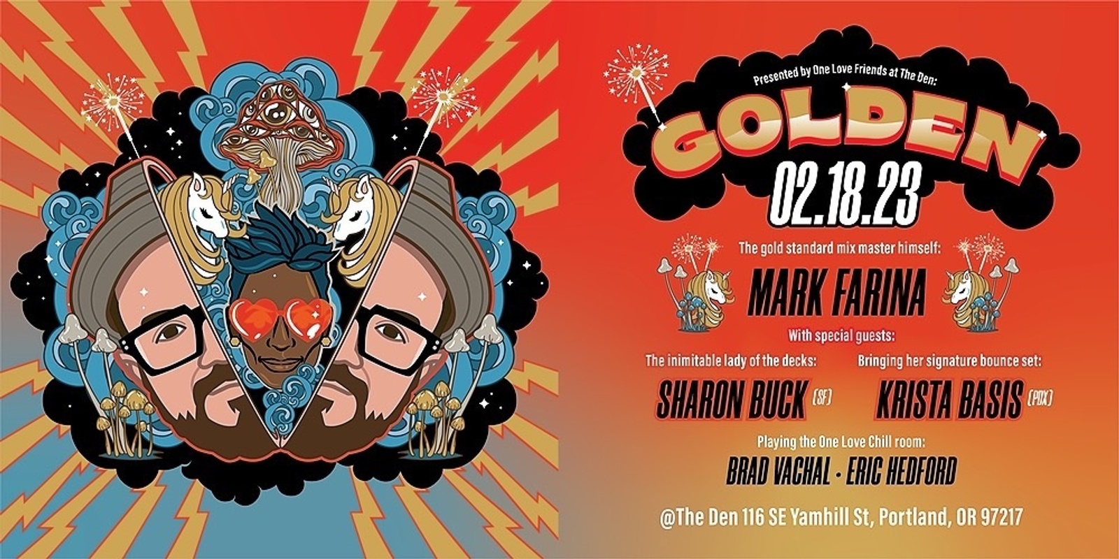 Banner image for ⚡️TONIGHT ⚡️Golden w/Mark Farina & Sharon Buck/TICKETS AVAILABLE AT THE DOOR