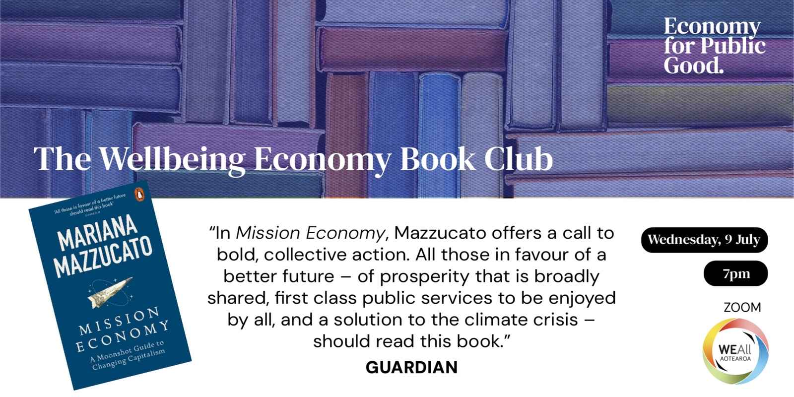 Banner image for Wellbeing Economy Book Club - Mission Economy
