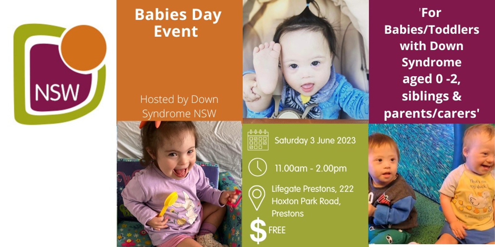 Banner image for Down Syndrome NSW Babies Day Event