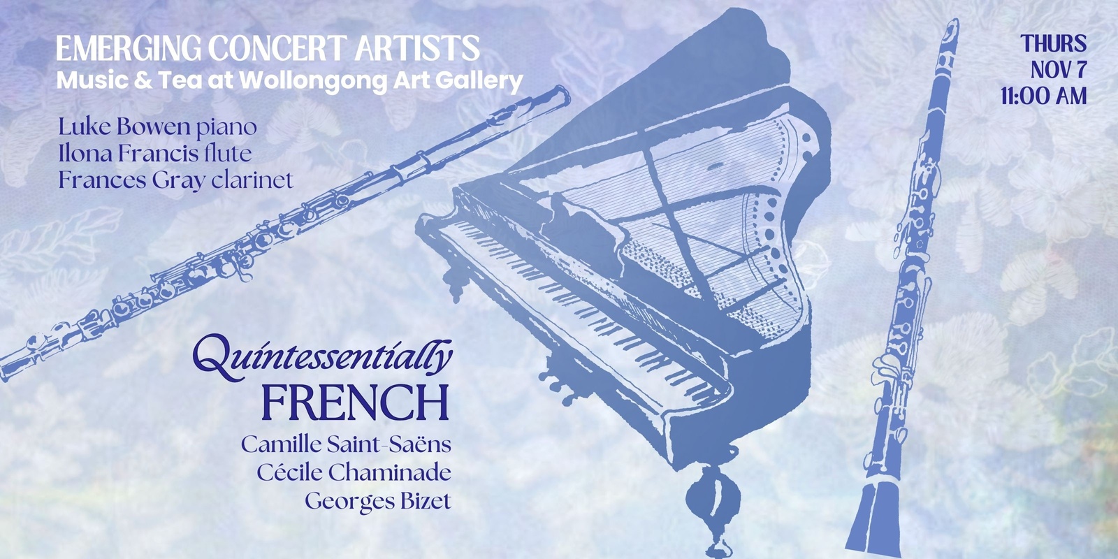 Banner image for Music & Tea at Wollongong Art Gallery | Emerging Concert Artists