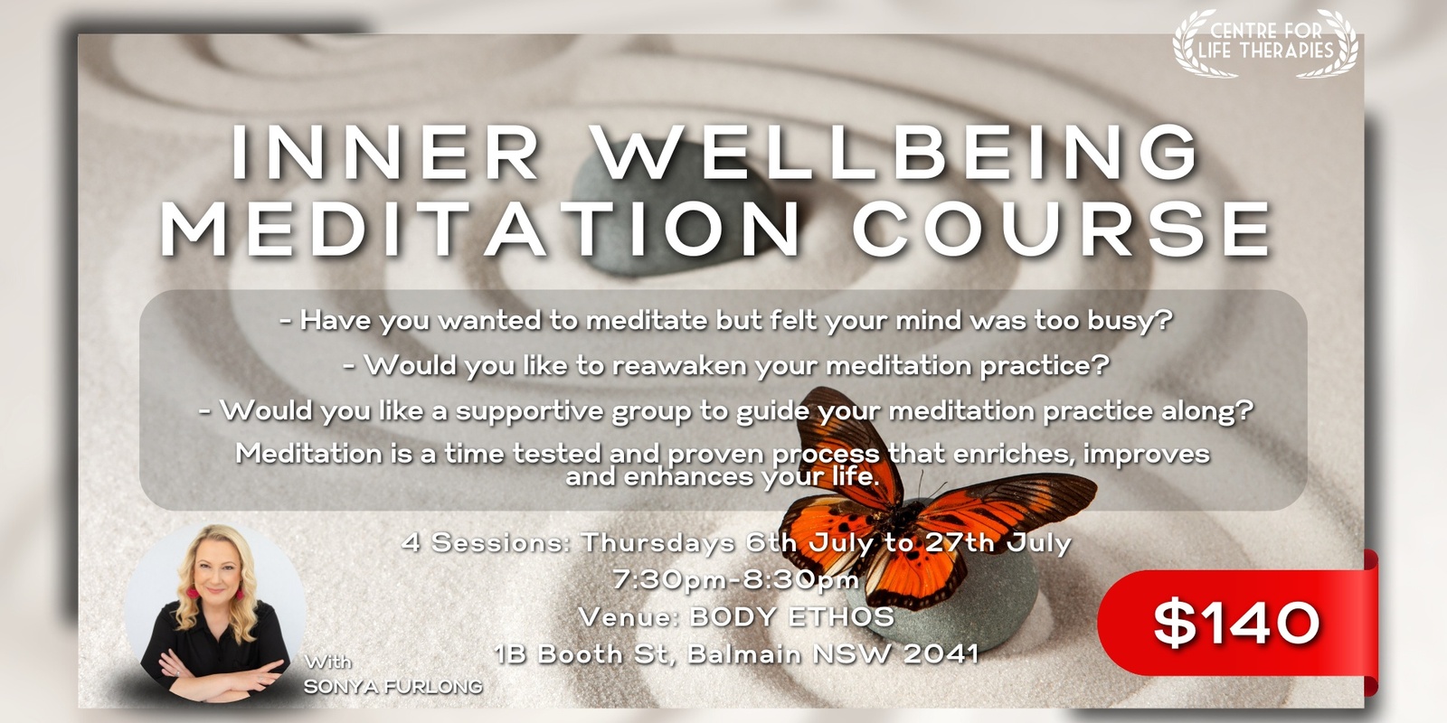 Banner image for Inner Wellbeing Meditation Course