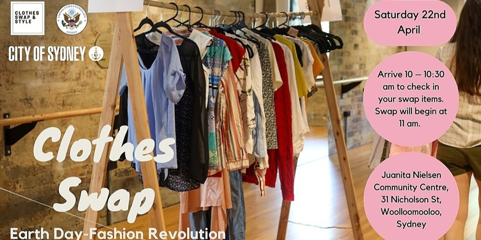 Banner image for Earth Day - Fashion Revolution Clothes Swap