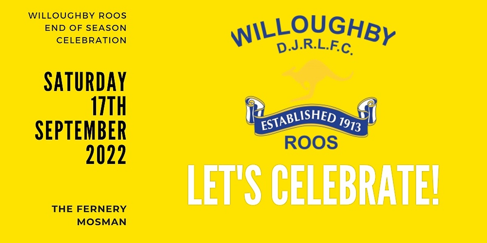 Banner image for Willoughby Roos End of Season Celebration 2022