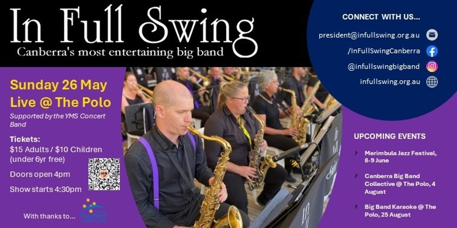 Banner image for In Concert With... In Full Swing & YMS Concert Band!