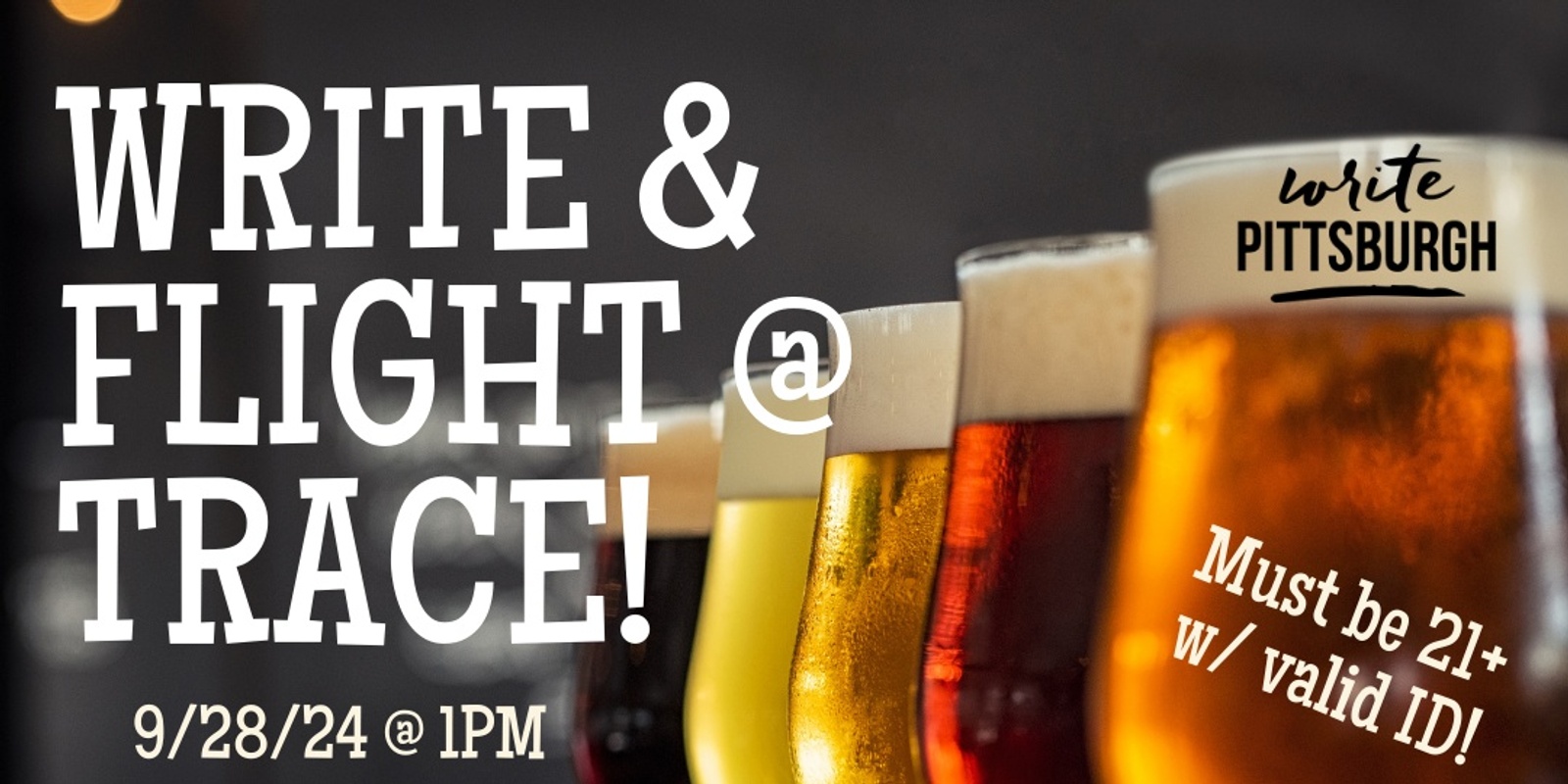 Banner image for Write & Flight @ Trace - Brewery Tour, Tasting, & Writing Workshop