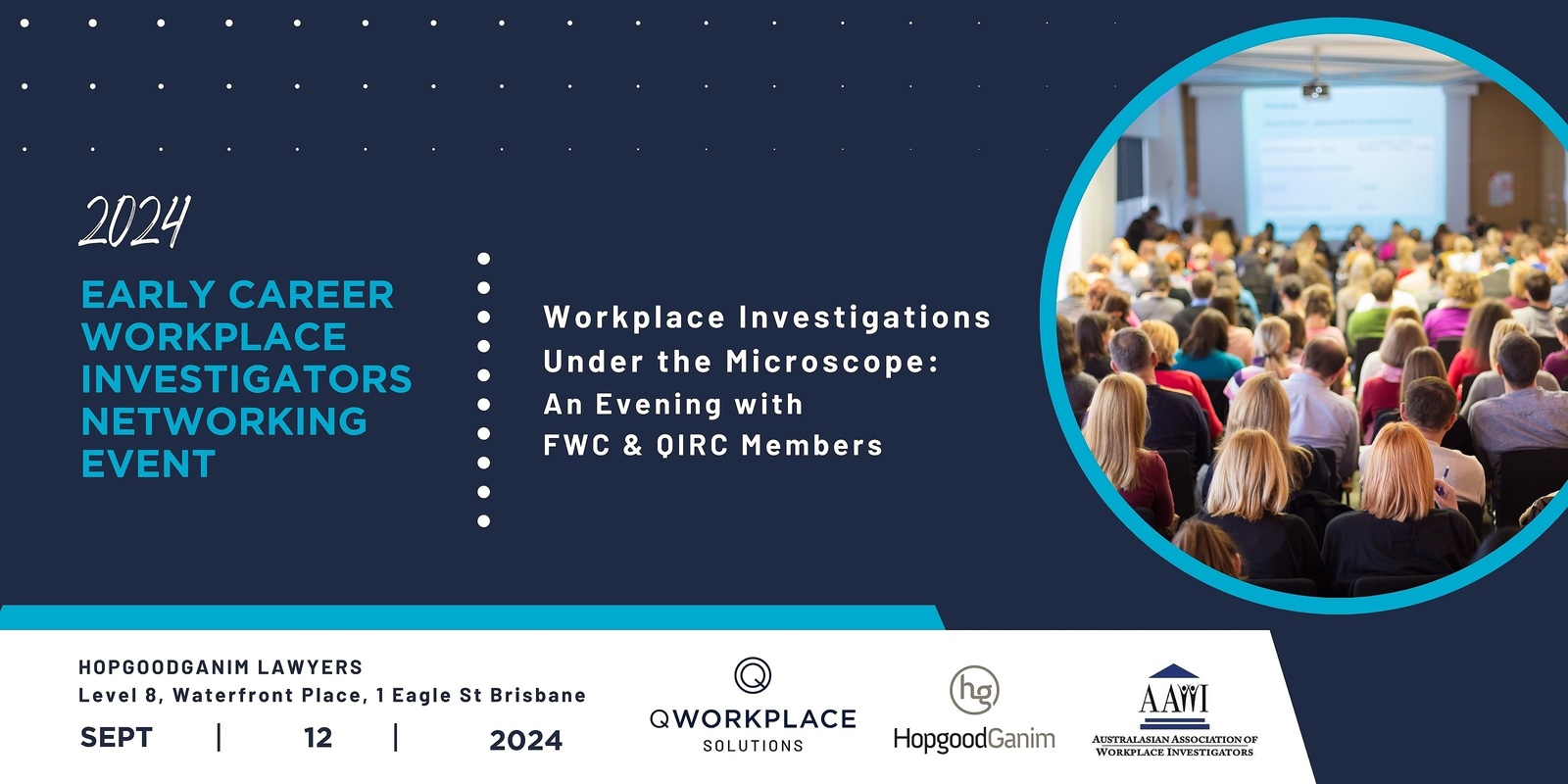 Banner image for Workplace Investigations Under the Microscope: An Evening with FWC & QIRC Members