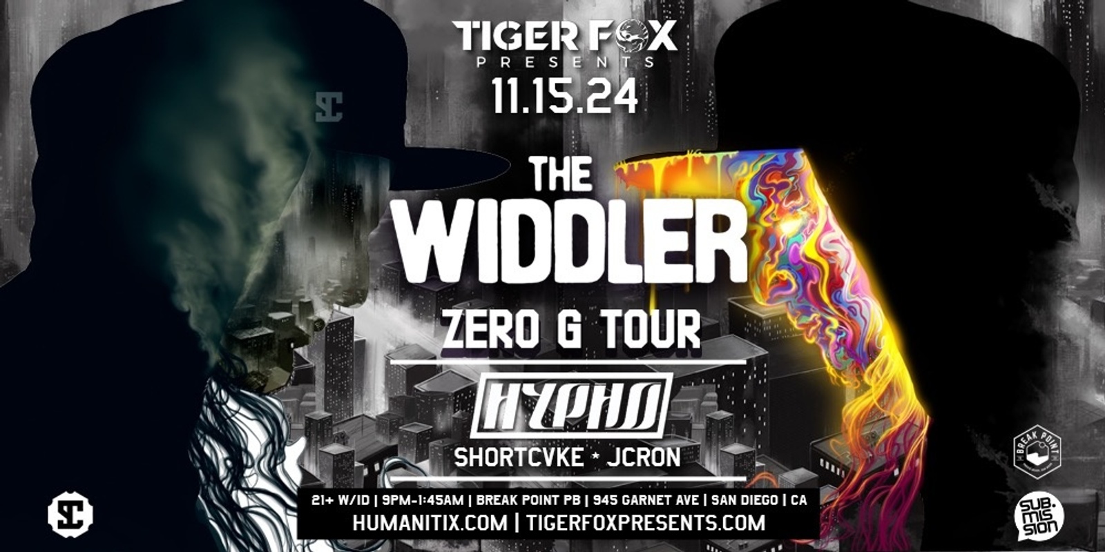 Banner image for The Widdler's Zero G Album Tour w/ Hypho, SHORTCVKE, Jcron • Break Point • San Diego, CA