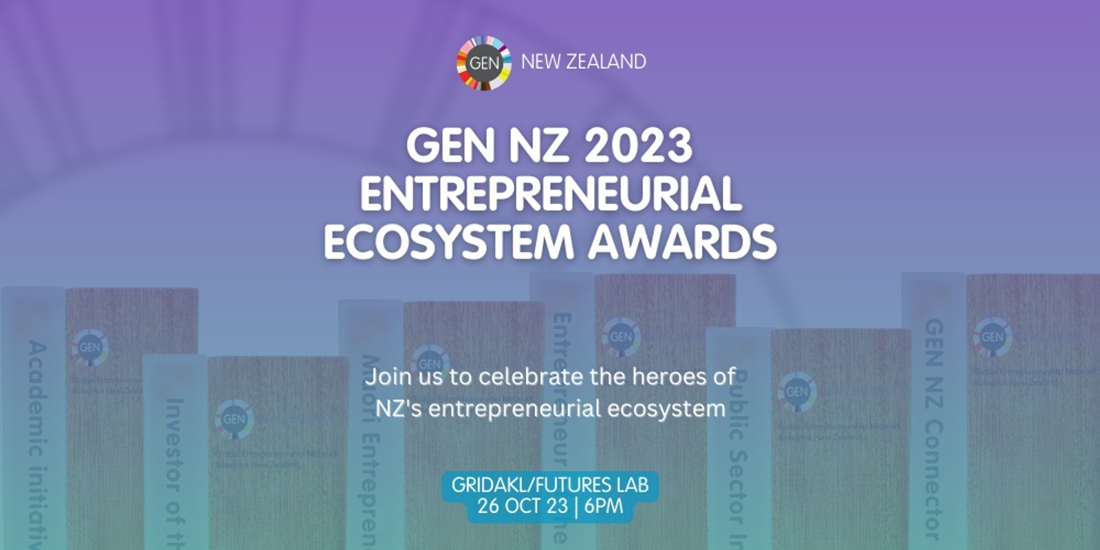 Banner image for GEN NZ 2023 Entrepreneurial Ecosystem Awards
