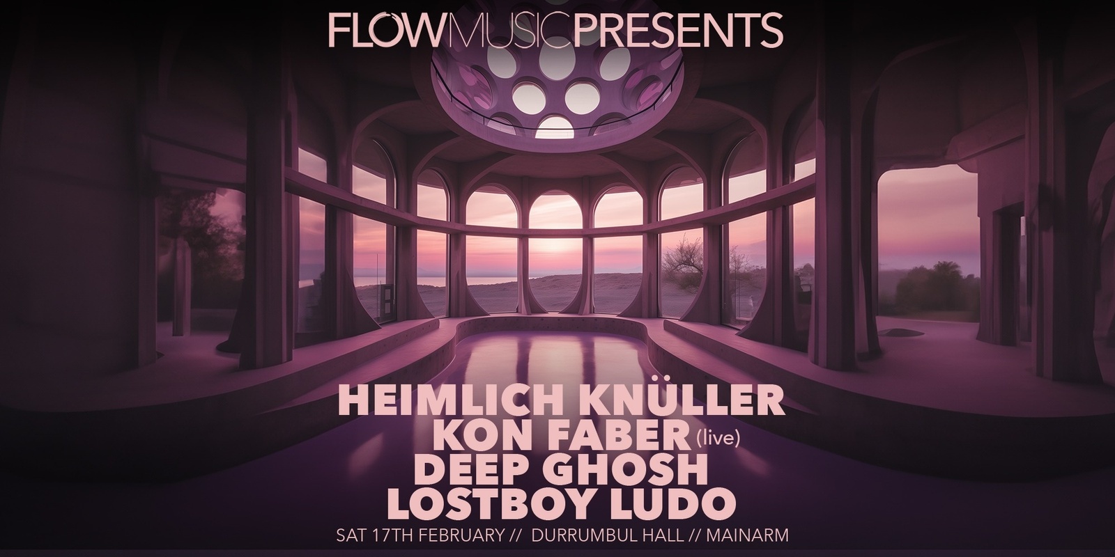 Banner image for Flow Music Presents: Heimlich Knüller, Kon Faber (live) and Lostboy Ludo