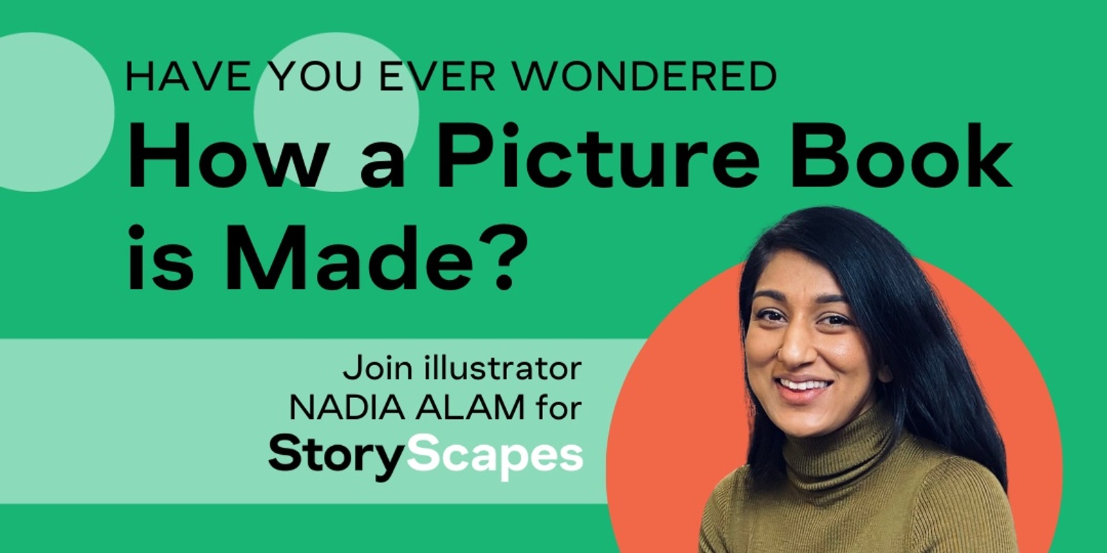 Banner image for StoryScapes with Nadia Alam