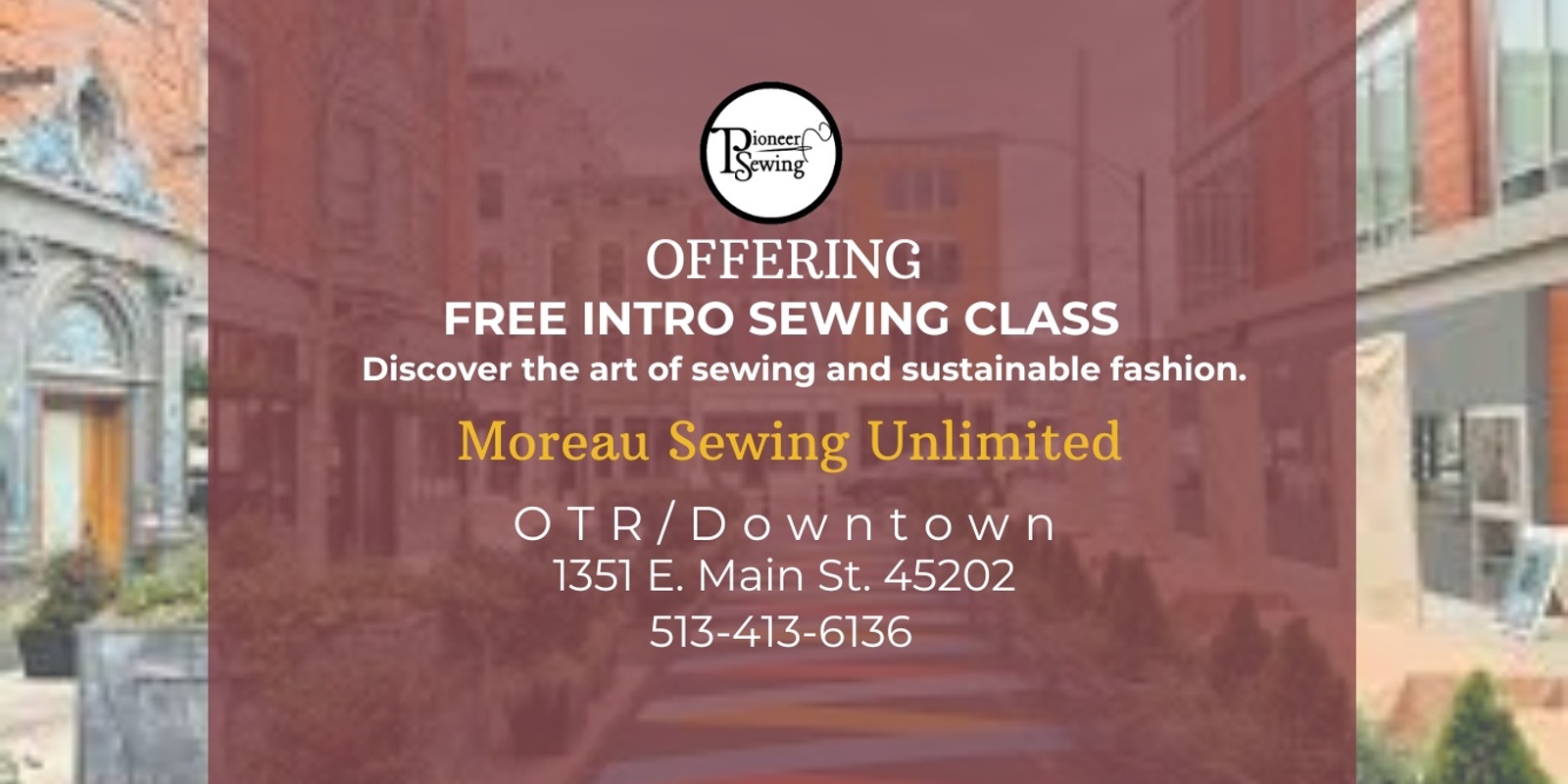 Banner image for Intro Sewing Classes OTR/Downtown