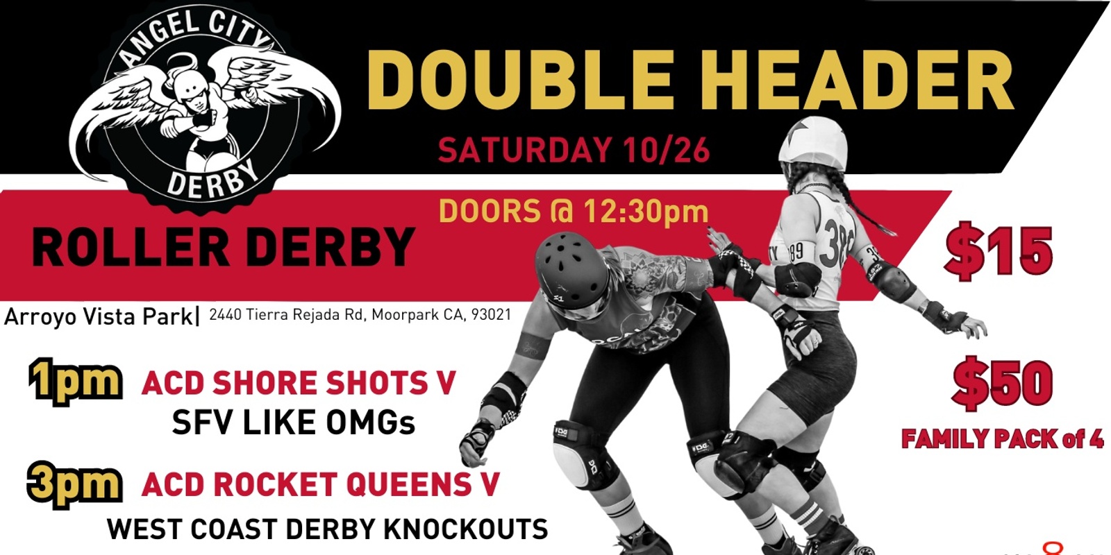 Banner image for Angel City Derby Presents: Roller Derby Double Header!