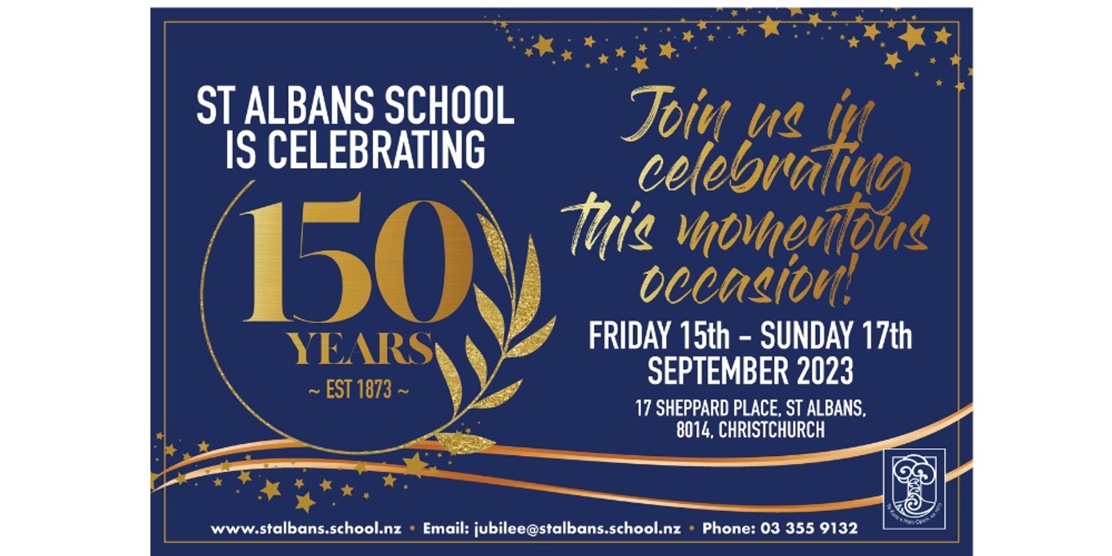 Banner image for St Albans School Christchurch 150th Jubilee Weekend